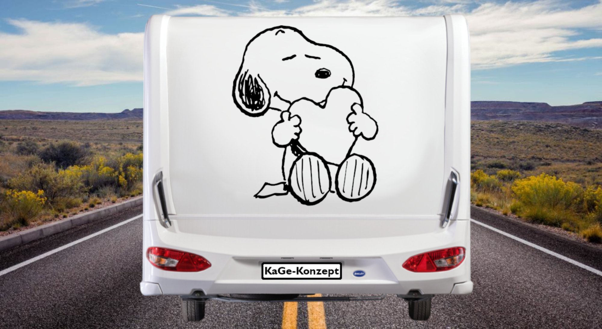 46372 Snoopy Mein-Motiv-Wohnwagen-Wohnmobil